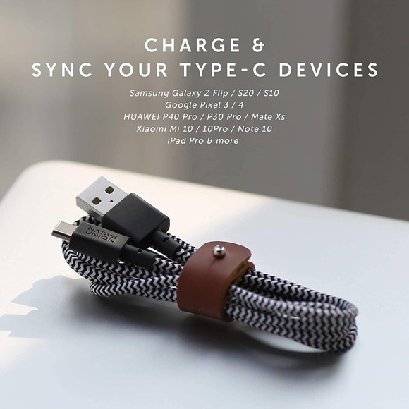 Native Union - BELT-KV-CL-ZEB-2 4' Lightning-to-USB Type C Cable - Zebra - Picture 6 of 8